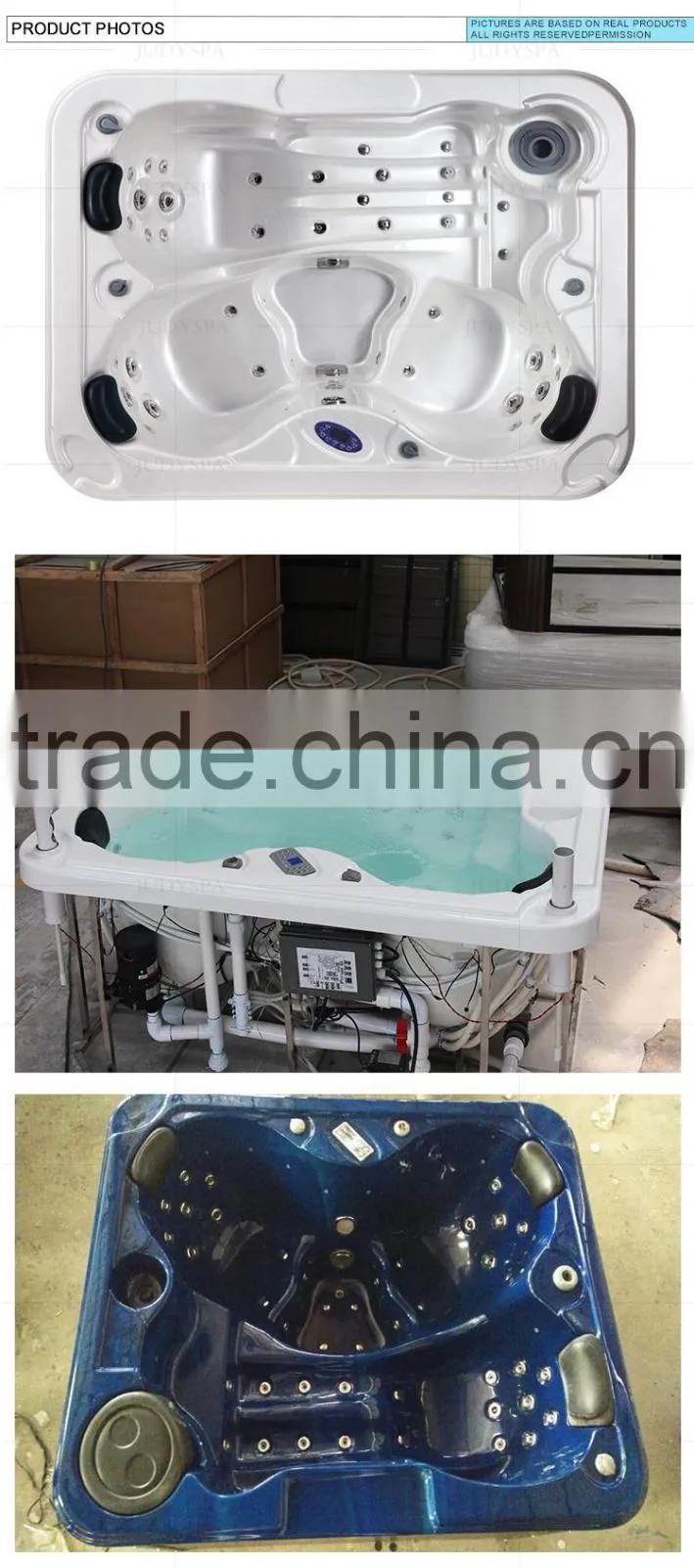 outdoor spa 3 person bathtub swimming poo hot spa p028