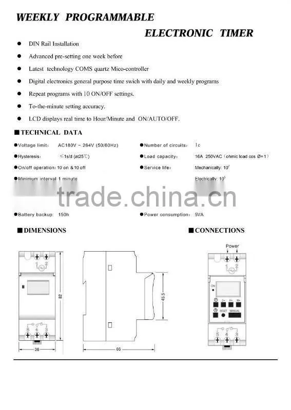 Programmable Weekly Time Switch
