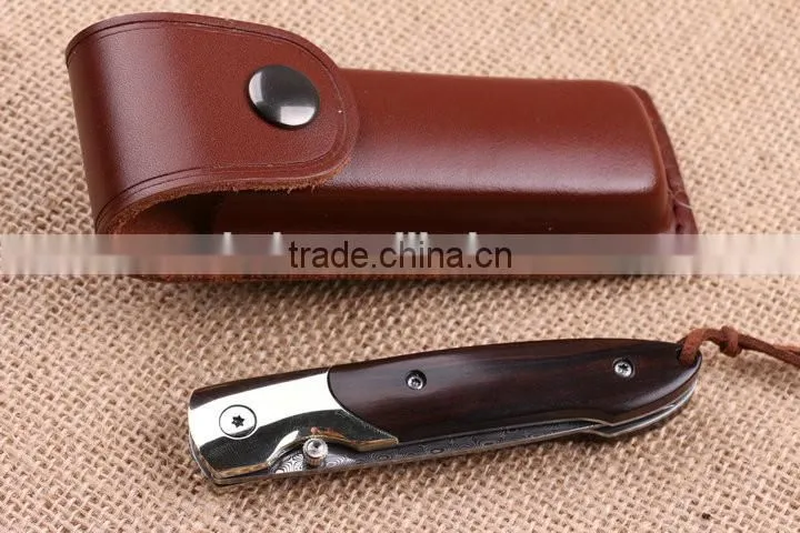 OEM Hunting Knife Application Custom made Damascus folding knife