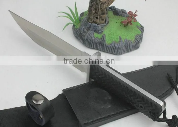 OEM G10 handle Combat Knife with sharpener stone