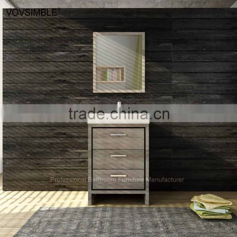 Classic style 12 inch deep l shaped bathroom vanity