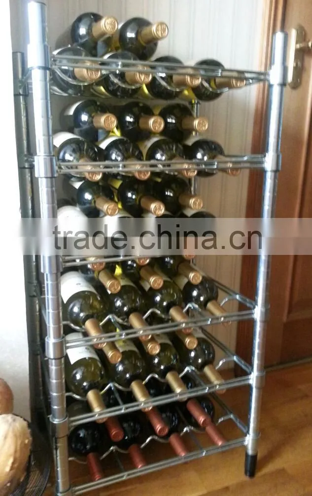 Customized Chrome plated metal wine rack