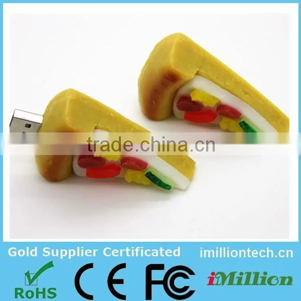 Large quantity factory pizza shaped usb flash drive
