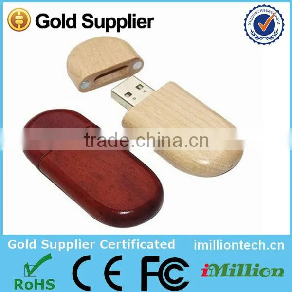 oem wooden flat usb drive