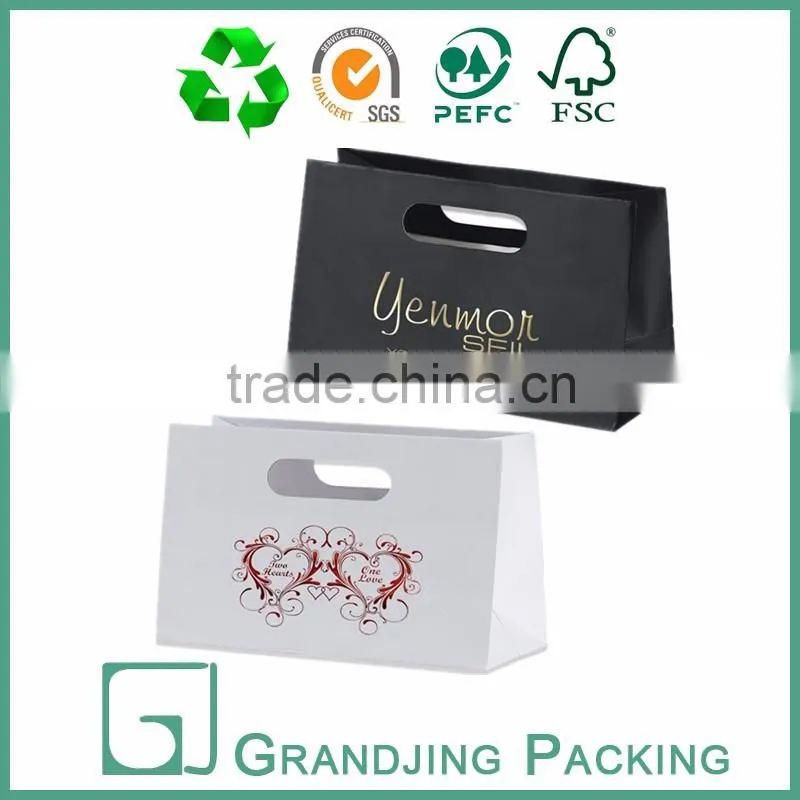 Luxury die cut handle shopping paper bag