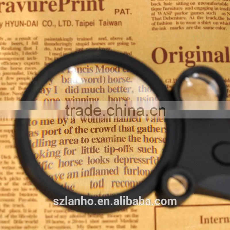 5X 10X Handheld Loupes Guns-shape Magnifier 3 Lenes LED+UV Illumination TH600600