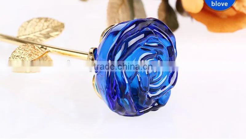Natural Crystal flower golden rose flowers