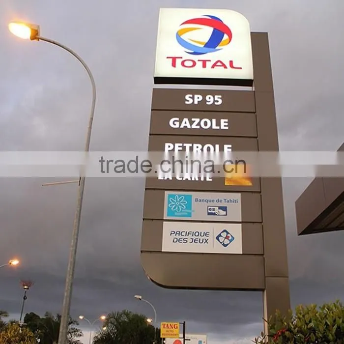 outdoor double side advertising steel led pylon sign