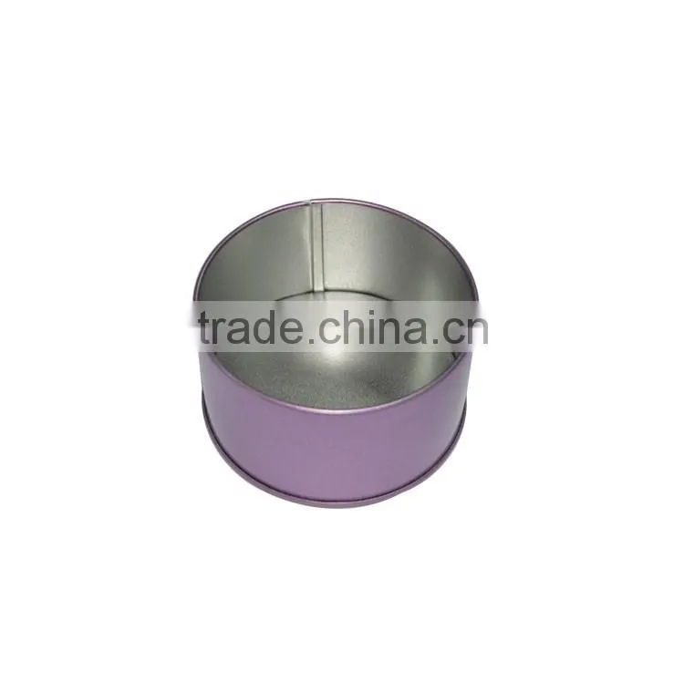 round purple tin box/Custom colors Tin Boxes
