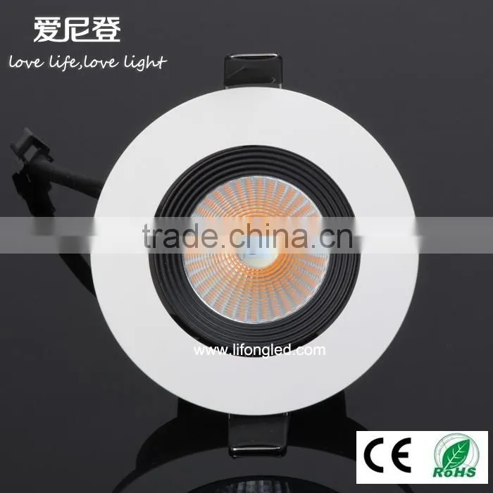 Dimmable 8W CITIZEN COB ceiling downlight,beam angle 15D warm white