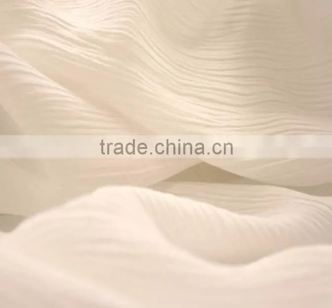 Oeko-tex standard 100% viscose plain crepe fabric, solid crinkle rayon fabric in 135gsm