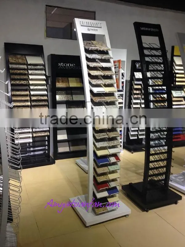 quartz stone and marble sample display rack