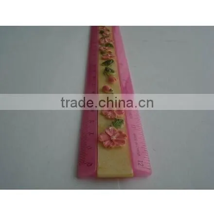 High quality transparent 30cm unfolding plastic ruler for school and office