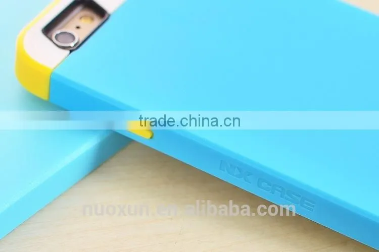 Blue/Pink Hard Soft High Impact Case Cover for Apple iPhone 6