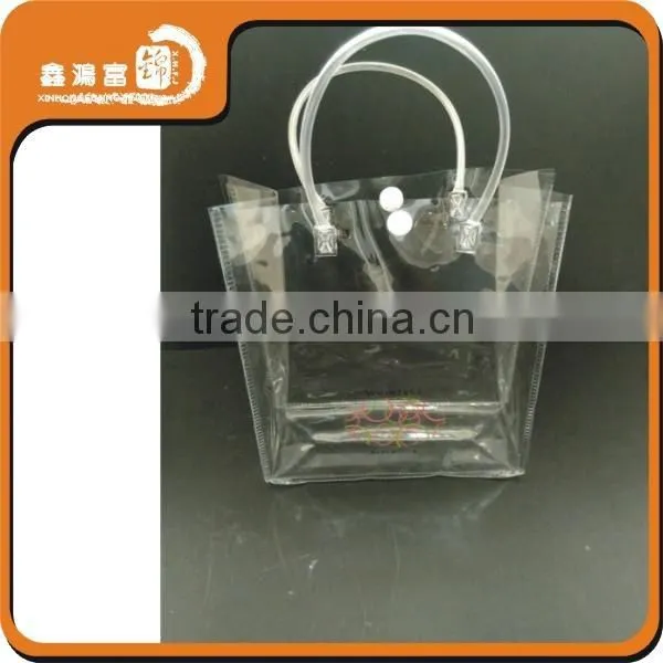 plastic custom 0.18mm pvc bag with snap closure