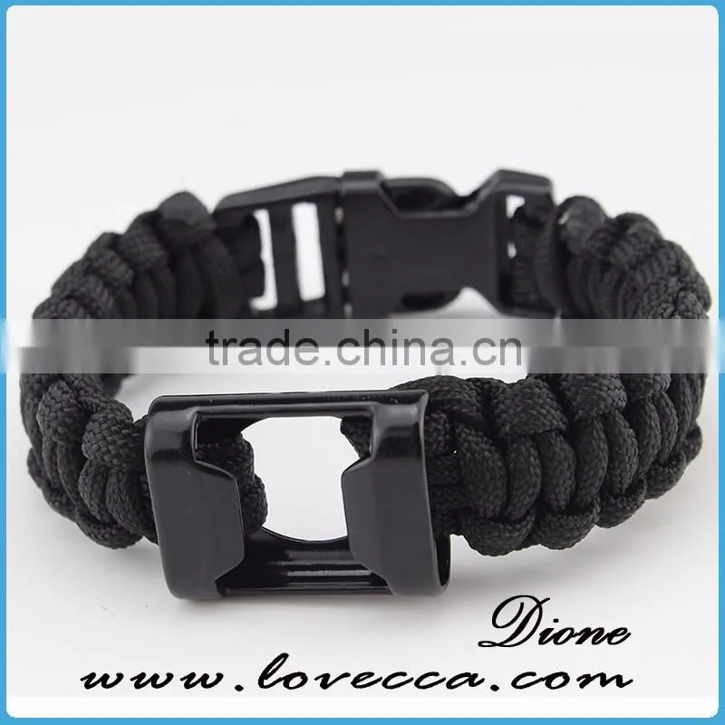 Men Bottle Opener Survival Paracord Bracelet Outdoor Emergency Bracelet