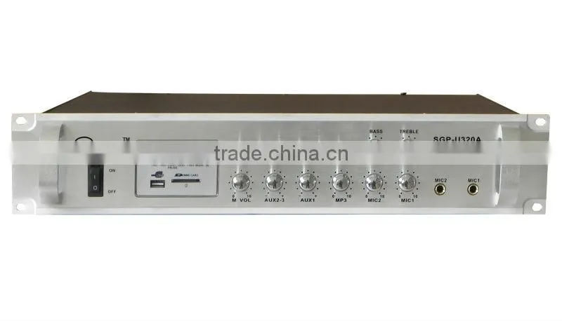 450W 2U Hearing Amplifier with 6-Zone & MP3/FM
