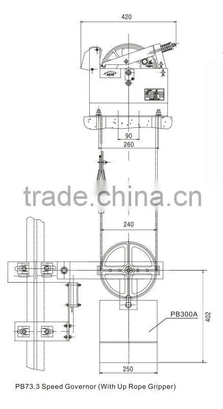 Elevator Accessories Cast Iron Worm Screw Elevator