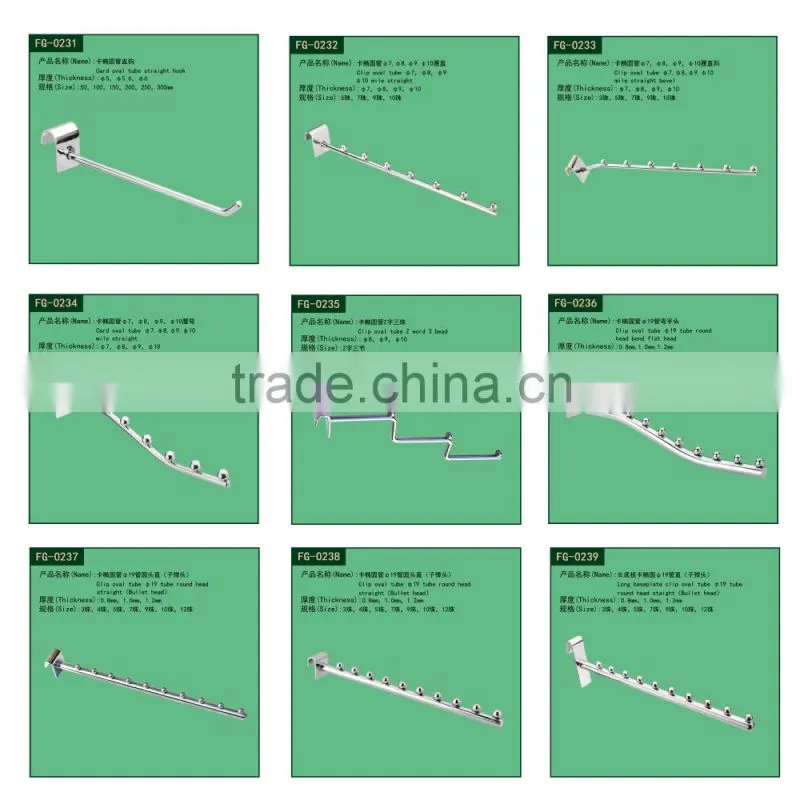Display hanging hooks on wire net