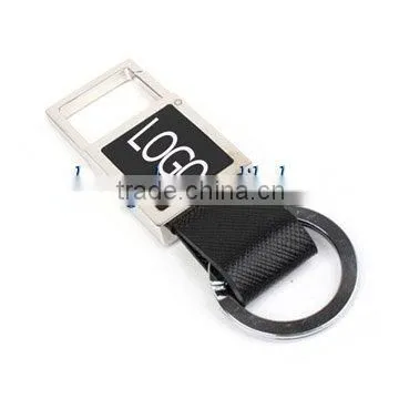 High Quality 3D Metal Leather Car Logo Keychain
