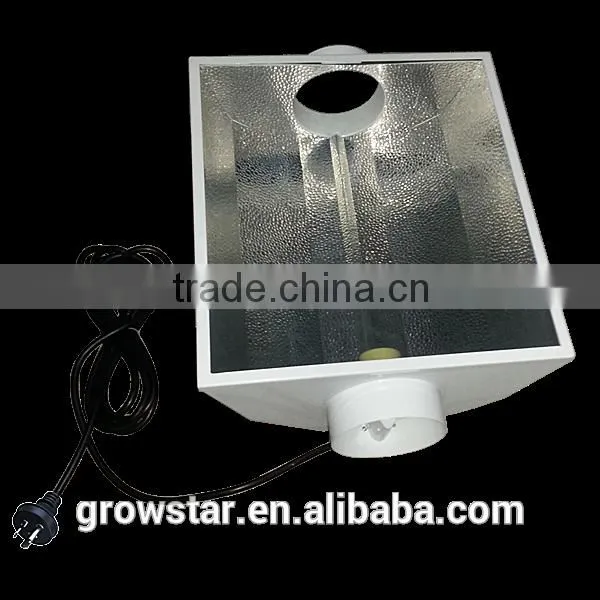 grow light reflector cool hood 6"with flip down glass