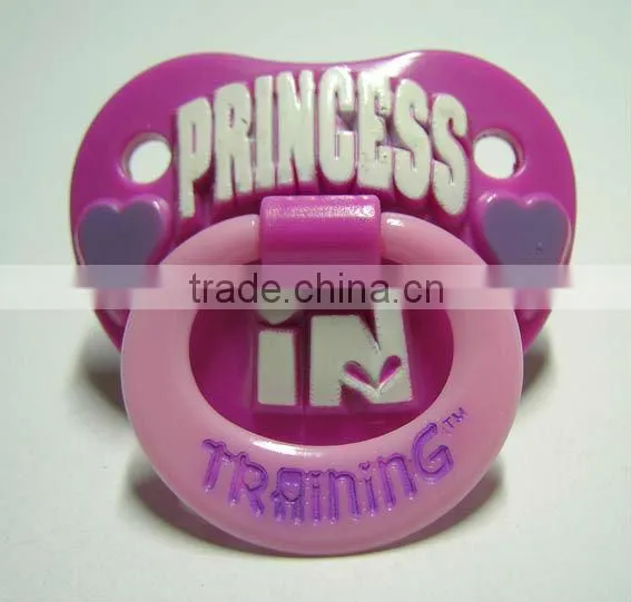 Large nipple pacifier of a feeding bottle