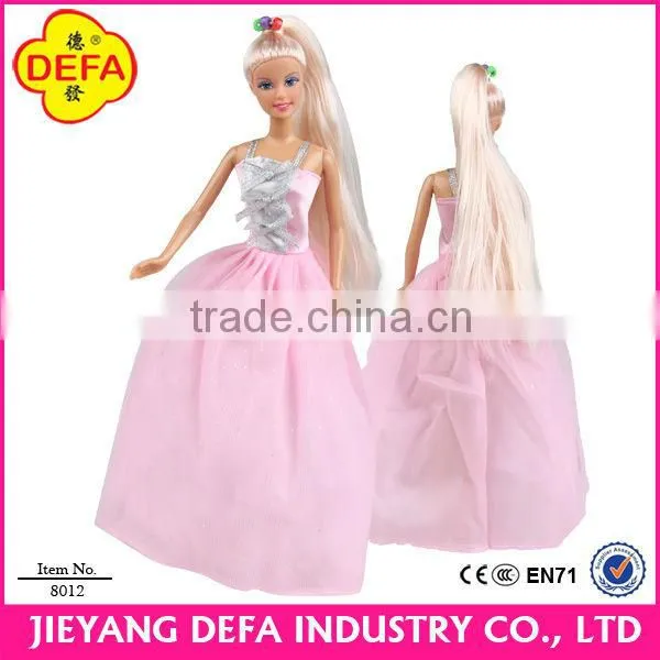 11.5inch travel style fashional plastic doll with purple luagge&clothes