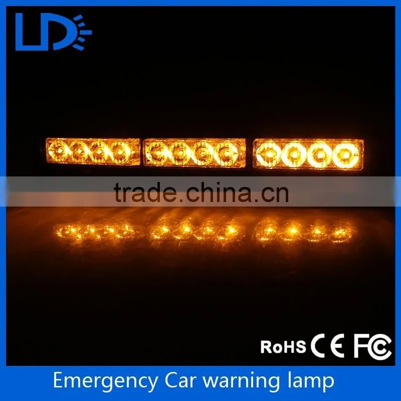DC 12V LED Car motorcycle flash light Flashing Firemen Lights Strobe Flash Warning Police Truck Light