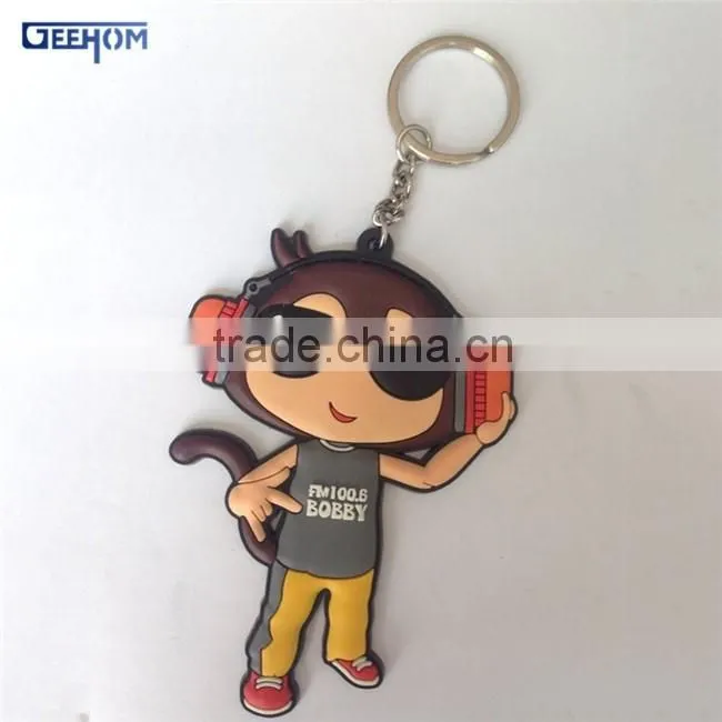 3d cartoon pvc figure keychain