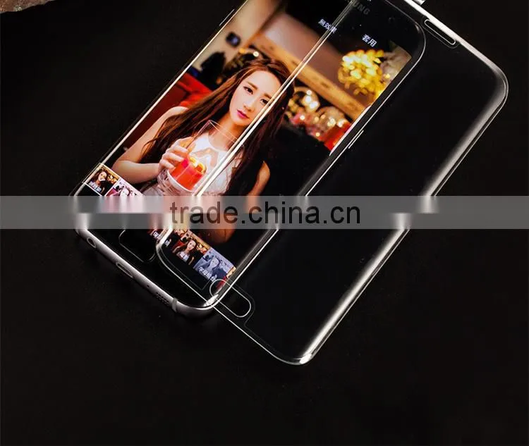 2016 New Full Cover Transparent 3D Curved Glass Screen Protector for Samsung S7