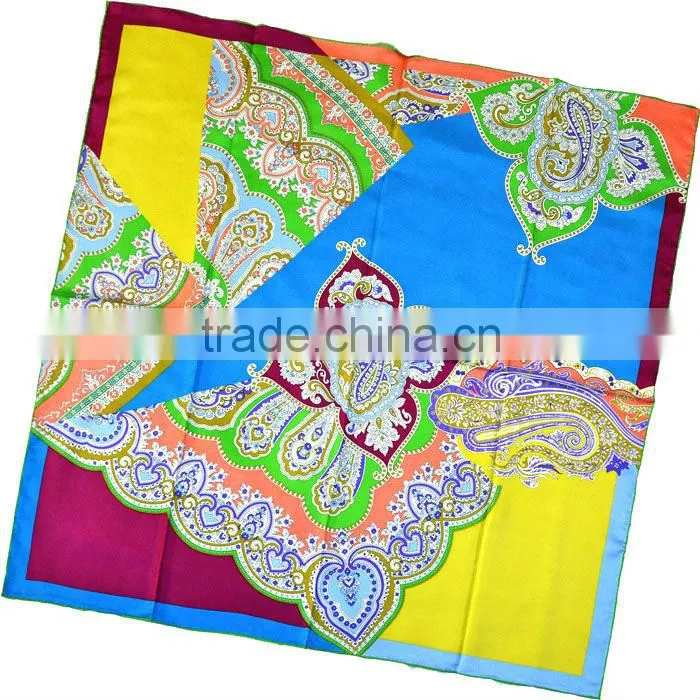 Factory Free Sample Silk Scarf Photo Print
