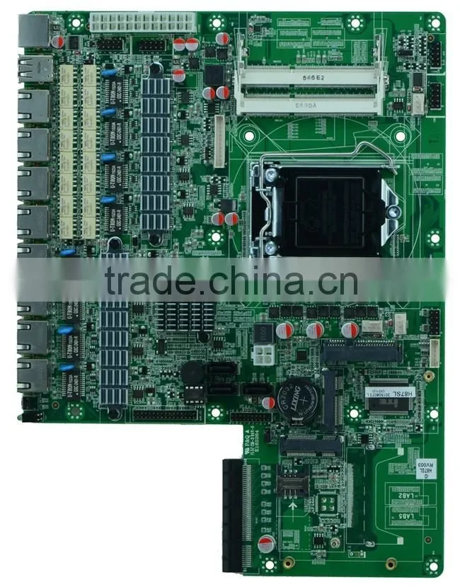 8 LAN firewall barebones network server high function router motherboard with SFP