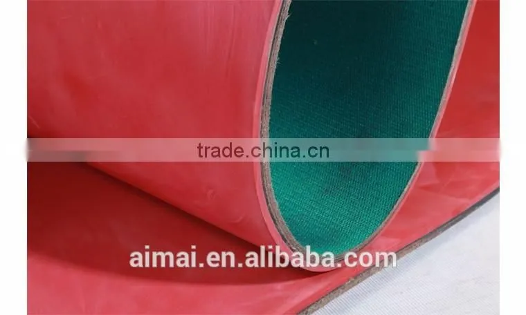 Ceramic cutting machine conveyor belt with red rubber