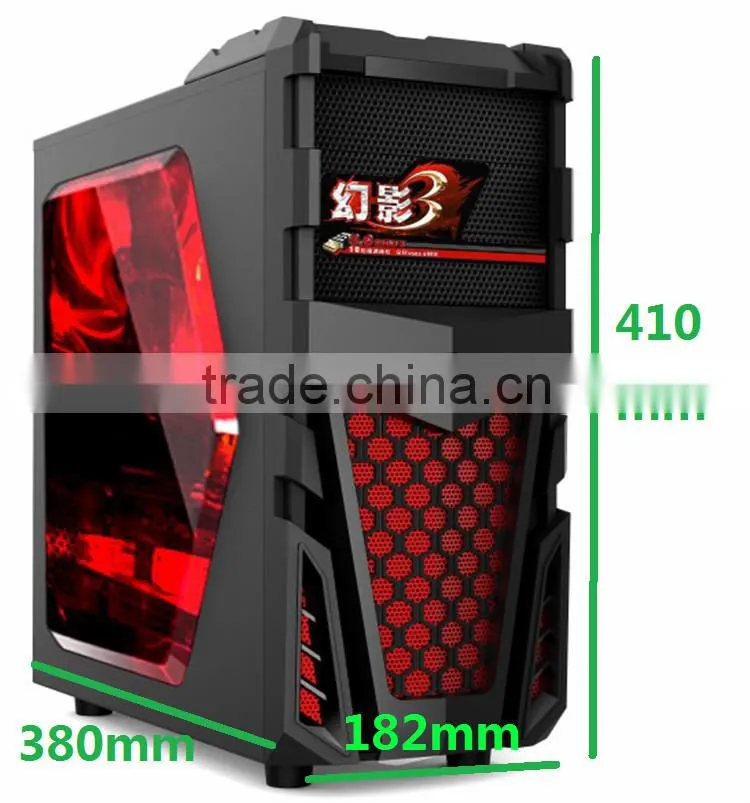 stylish luxury version transparent side panel ATX computer case
