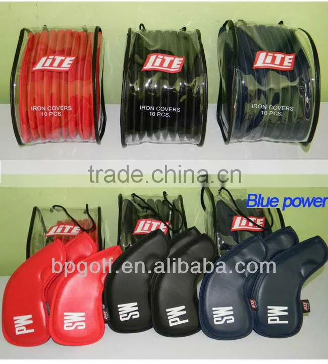 Neoprene leather golf iron club head cover