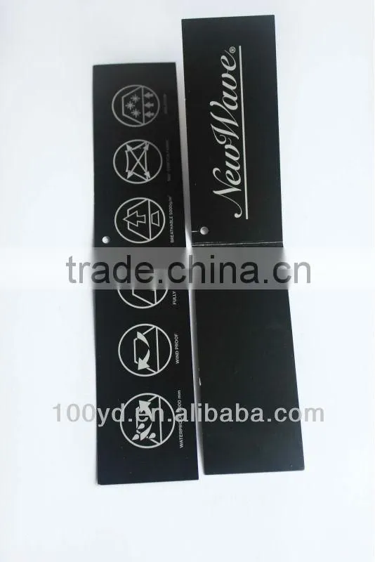 2014 Custom Black Garment Hang Paper Tag