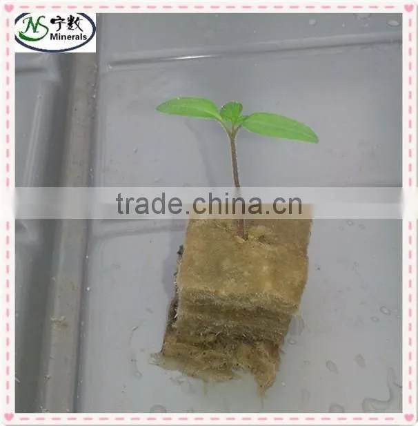 Rock Wool starter cube hydroponic rockwool for lettuce growing box, vertical garden