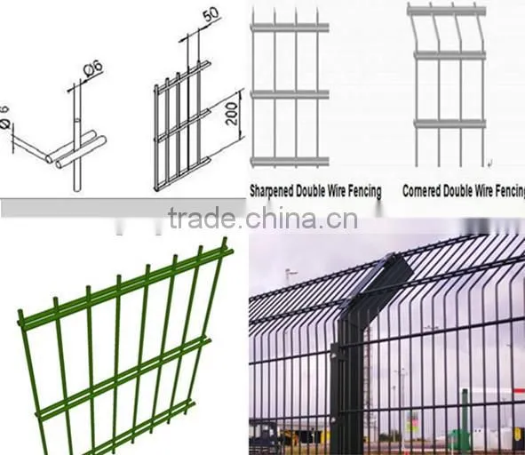 25X200 double wire fence panel welded wire fence panel