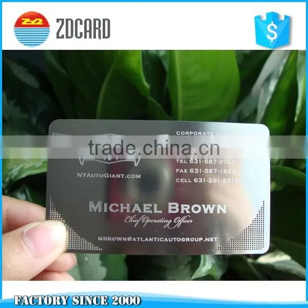 common engraved metal aluminum card