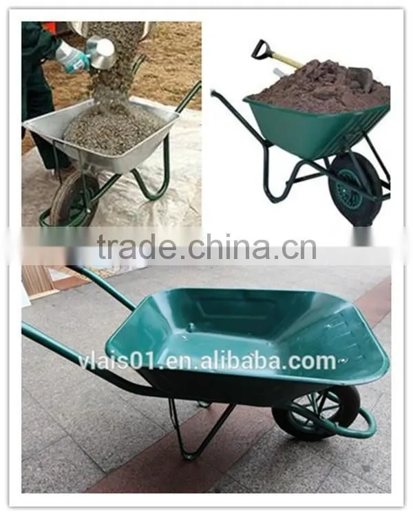 wheel barrow WB6400 for building implement ,High quality green color wheel barrow 130kg for sale