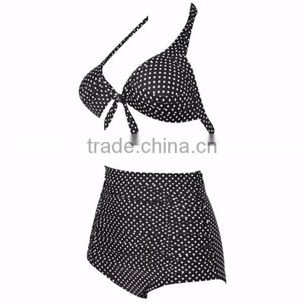 2017 high waist swimwear with colorful style