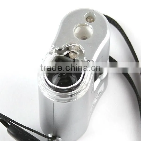 Protable Mini 60X Loupe LED Light Magnifier Microscope
