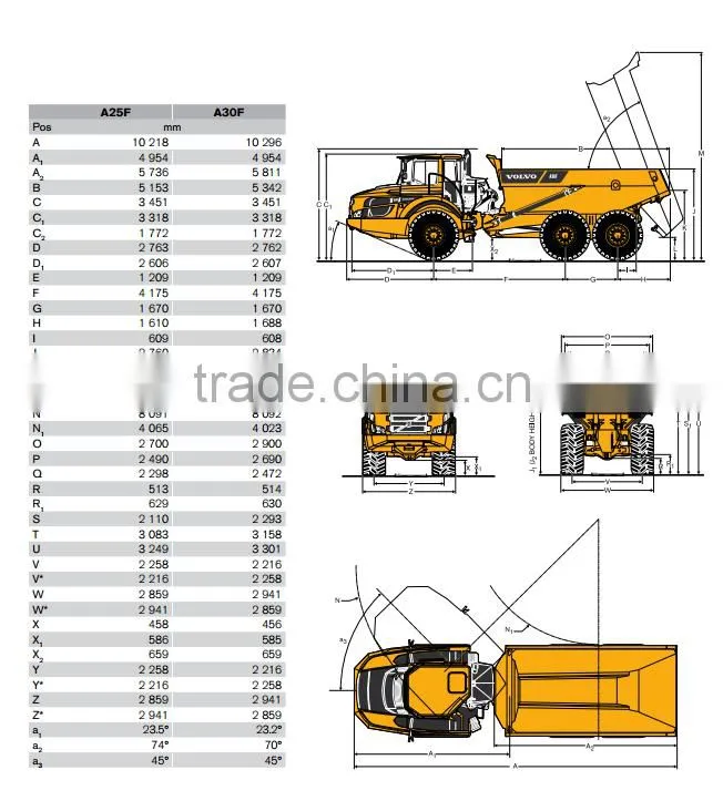 Quality guarantee volvo used articulated dump truck