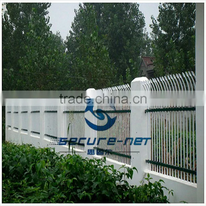 3-rail steel ornamental garden borded fence