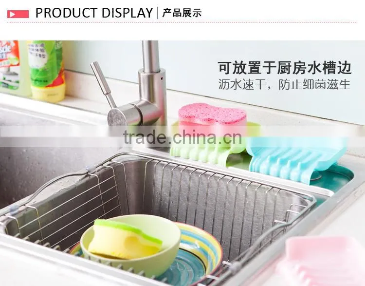 Candy-color drainging storage box with sucking-disc soap box(three pieces)