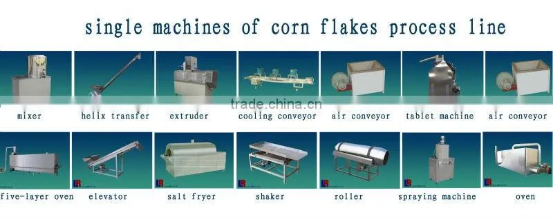 Double-screw extruder honey corn flakes machine