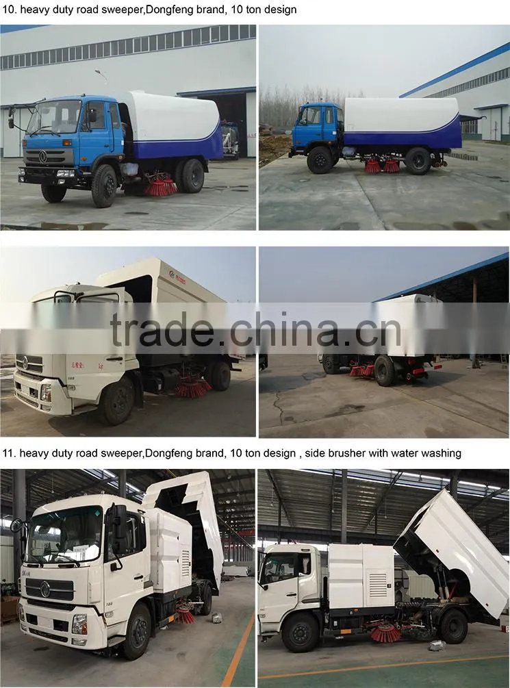 dongfeng road brush sweeper 8 t
