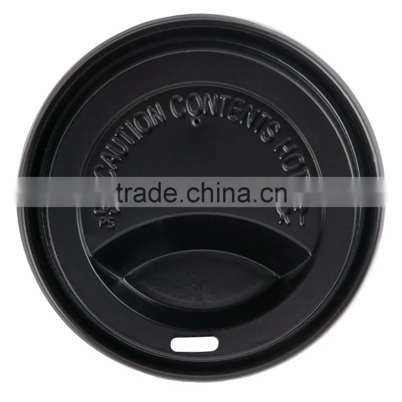 Choice 10, 12, 16, and 20 oz. Black Hot Paper Cup Travel Lid/ Plastic Coffee Cup Lid