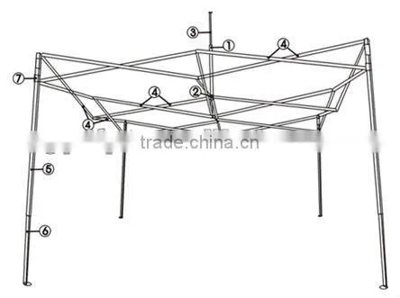 3*3 adult folding tent with print logo