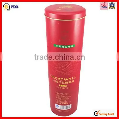 high grade red wine packing metal tin can